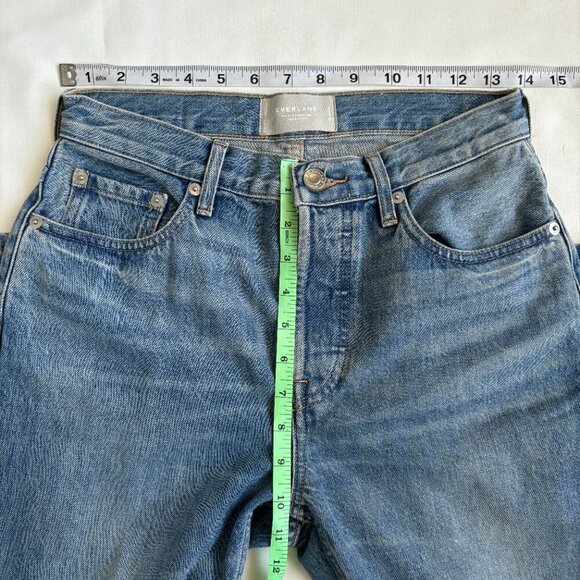 Everlane The 90s Cheeky Sz 25 Medium Wash Organic Cotton Button Fly - Picture 3 of 6